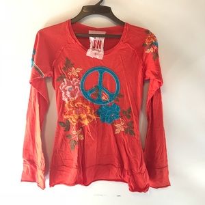 Orange hippie style Johnny Was